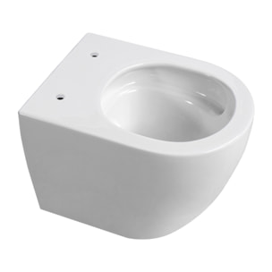 PixL WC suspendu en céramique sans bride Tornado Quiet et fixations invisibles + abattant frein de chute, blanc (CEPX010RTORP)