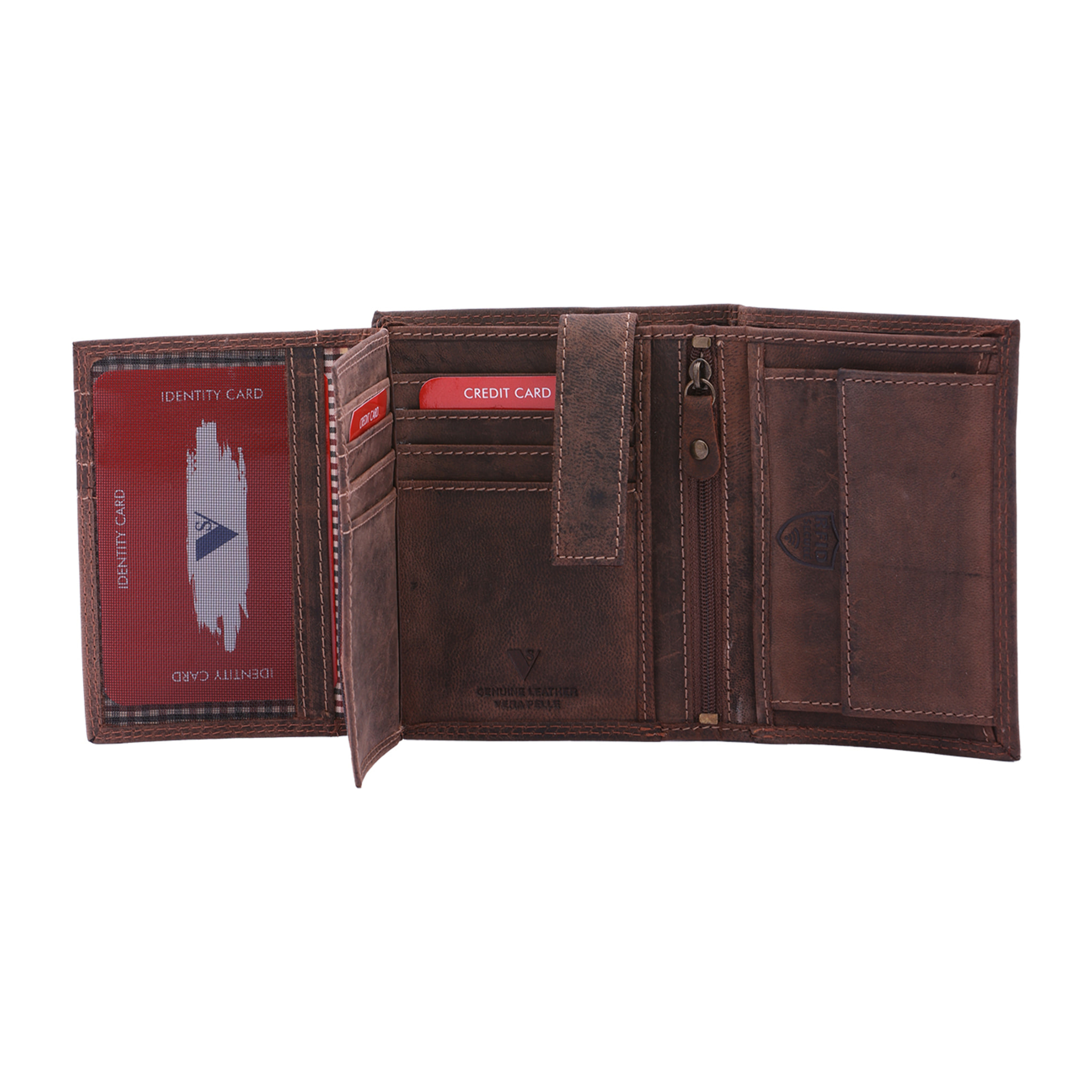 Portafoglio  da uomo In Vera pelle Made in Italy 10x13x3 cm