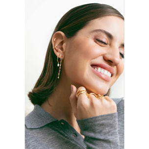 Pendientes Cascade Colors Plata Baño Oro