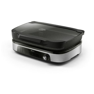 Plancha électrique PHILIPS HD6212/90  couvercle verre à poser, 50x25 cm
