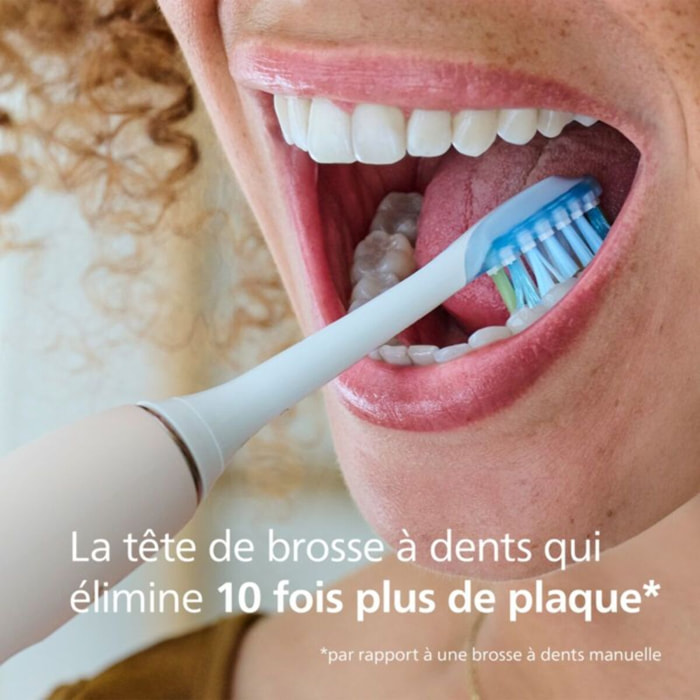 Brossette dentaire PHILIPS Sonicare lot de 2 - HX9042/87 white Premium Plaque Defence C3