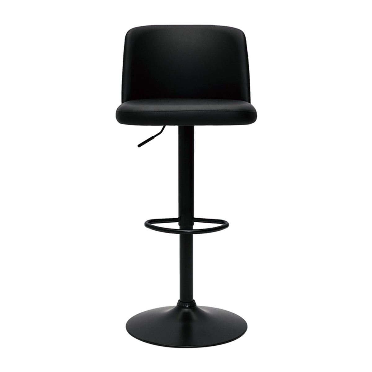 Tabourets de bar design réglables noirs et métal noir (lot de 2) MONTI