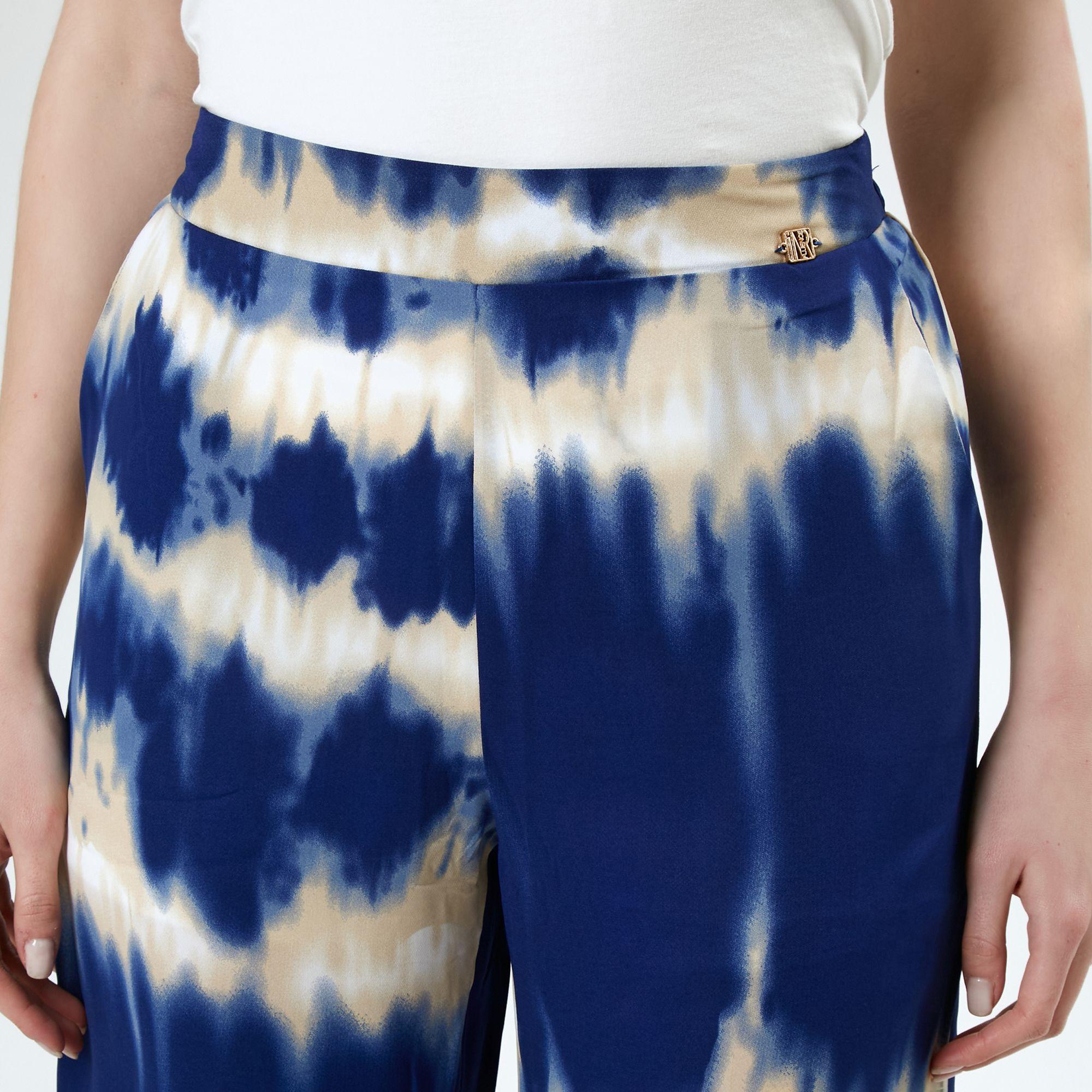 PANTALONE FLUIDO CON STAMPA TIE DYE