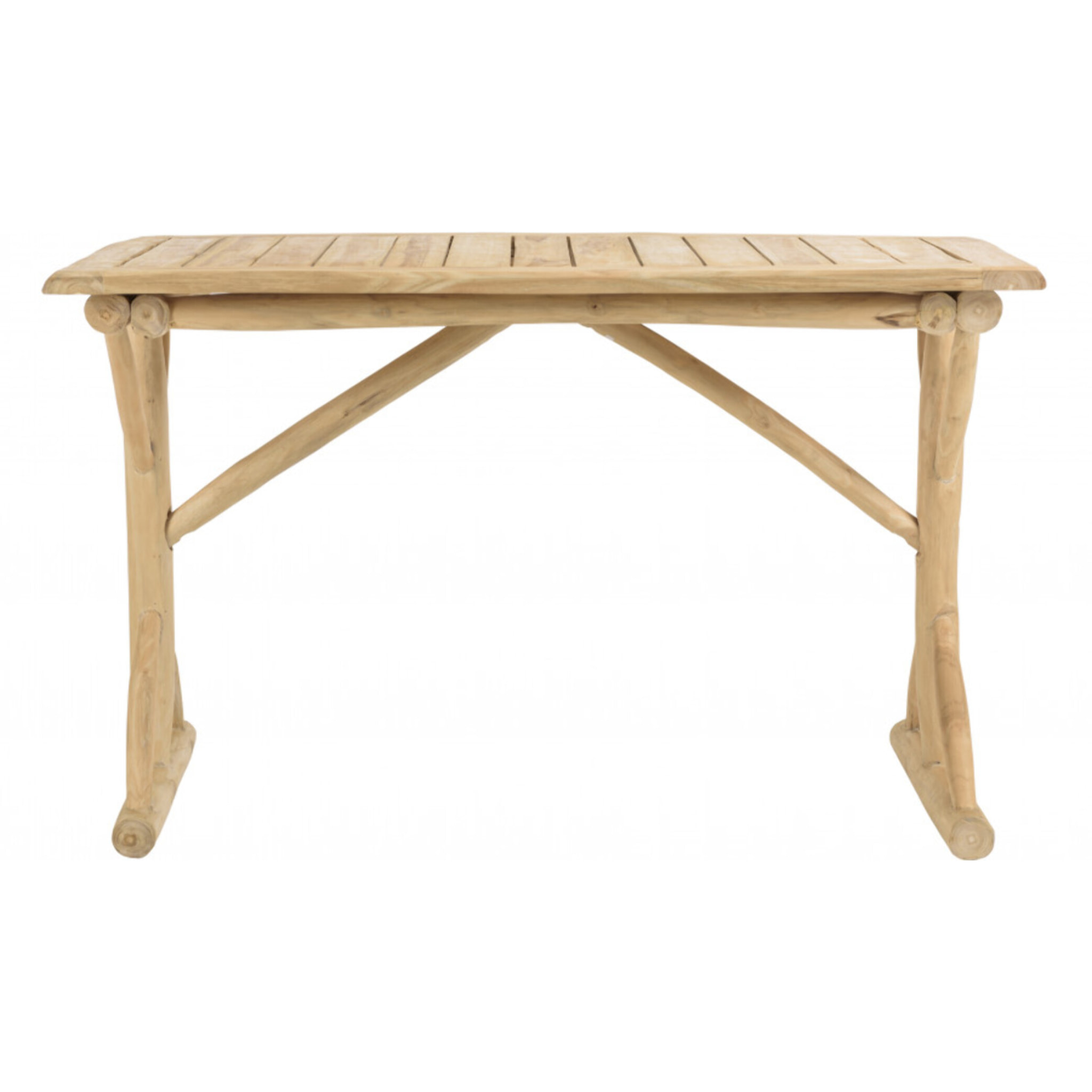 WILL - Bureau 120x60cm en branches de teck naturel