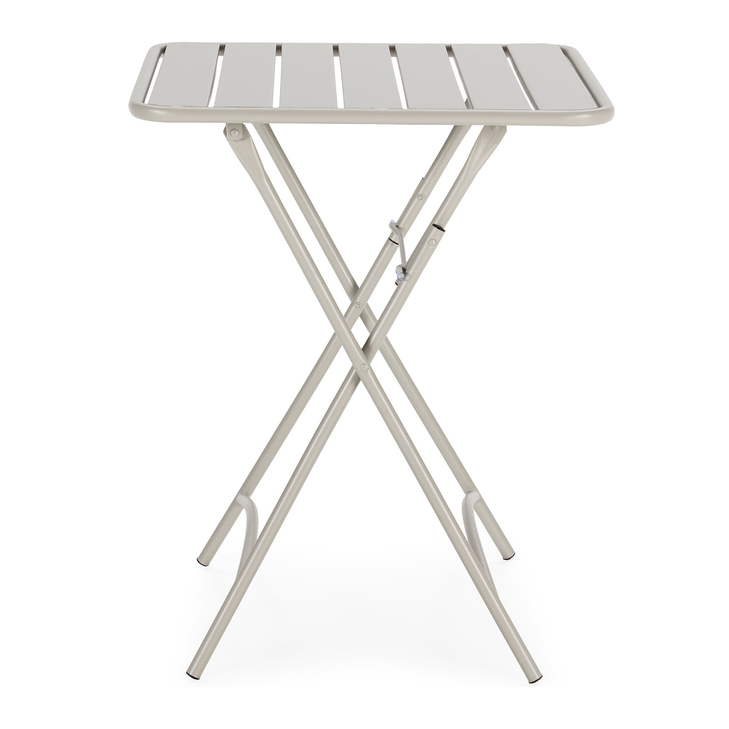 Mesa de Jardín Plegable Perla de Metal en Gris