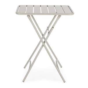 Mesa de Jardín Plegable Perla de Metal en Gris