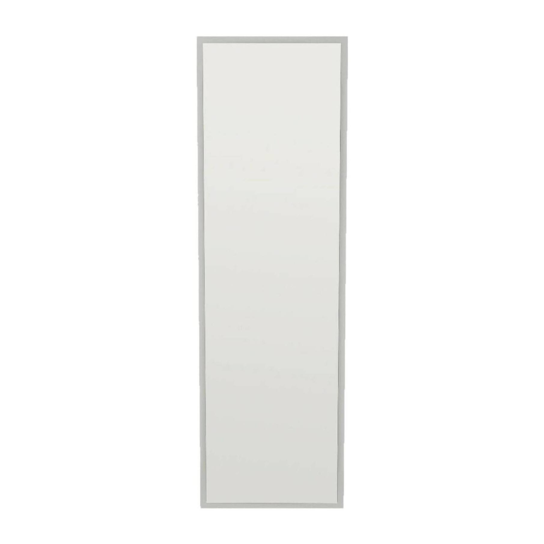 Specchio Dcarrier, Specchiera, Articolo d'arredo a muro, Decorazione con specchio, 50x2h160 cm, Bianco