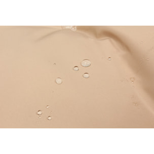 Fauteuil œuf sur pied en résine beige effet rotin JIMMY