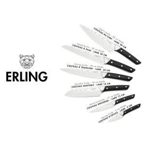Couteaux de cuisine ERLING - 6 pièces