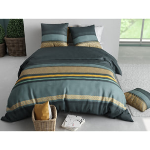 Parure housse de couette imprimée + 2 taies Astral