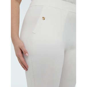 Fiorella Rubino - Pantaloni Flare in maglia - Bianco