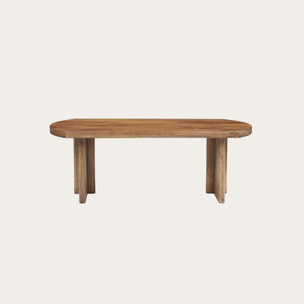 Table basse Dune -bois massif de mangue-couleur noyer 130 x 45 x 60 cm