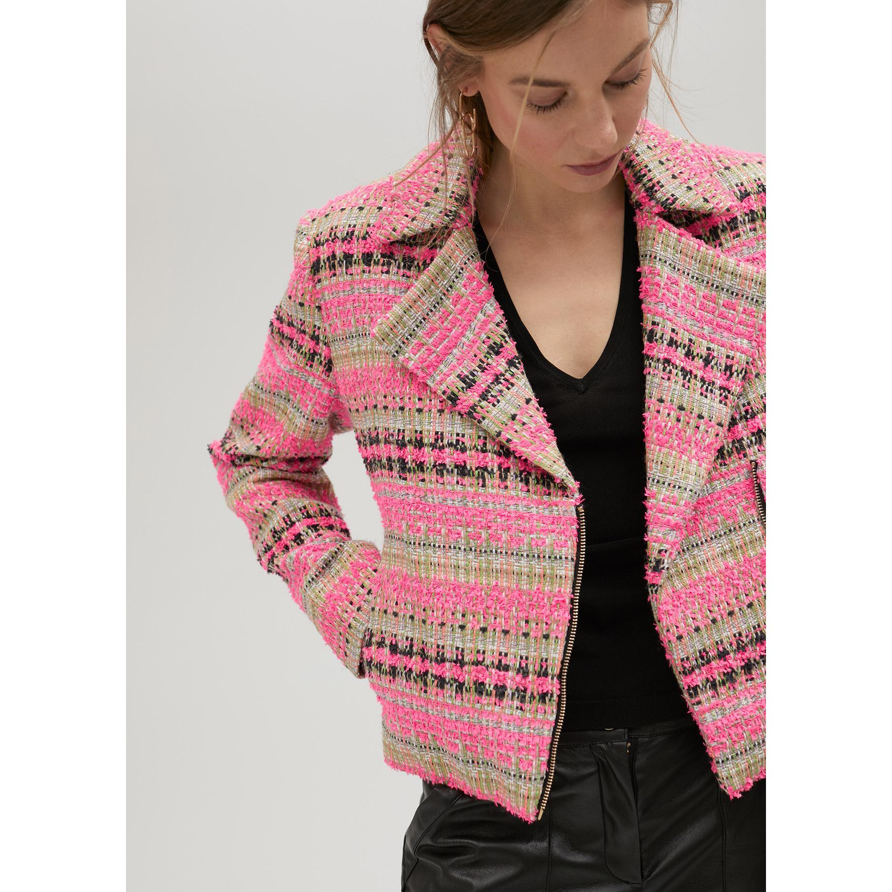 Giacca biker tweed