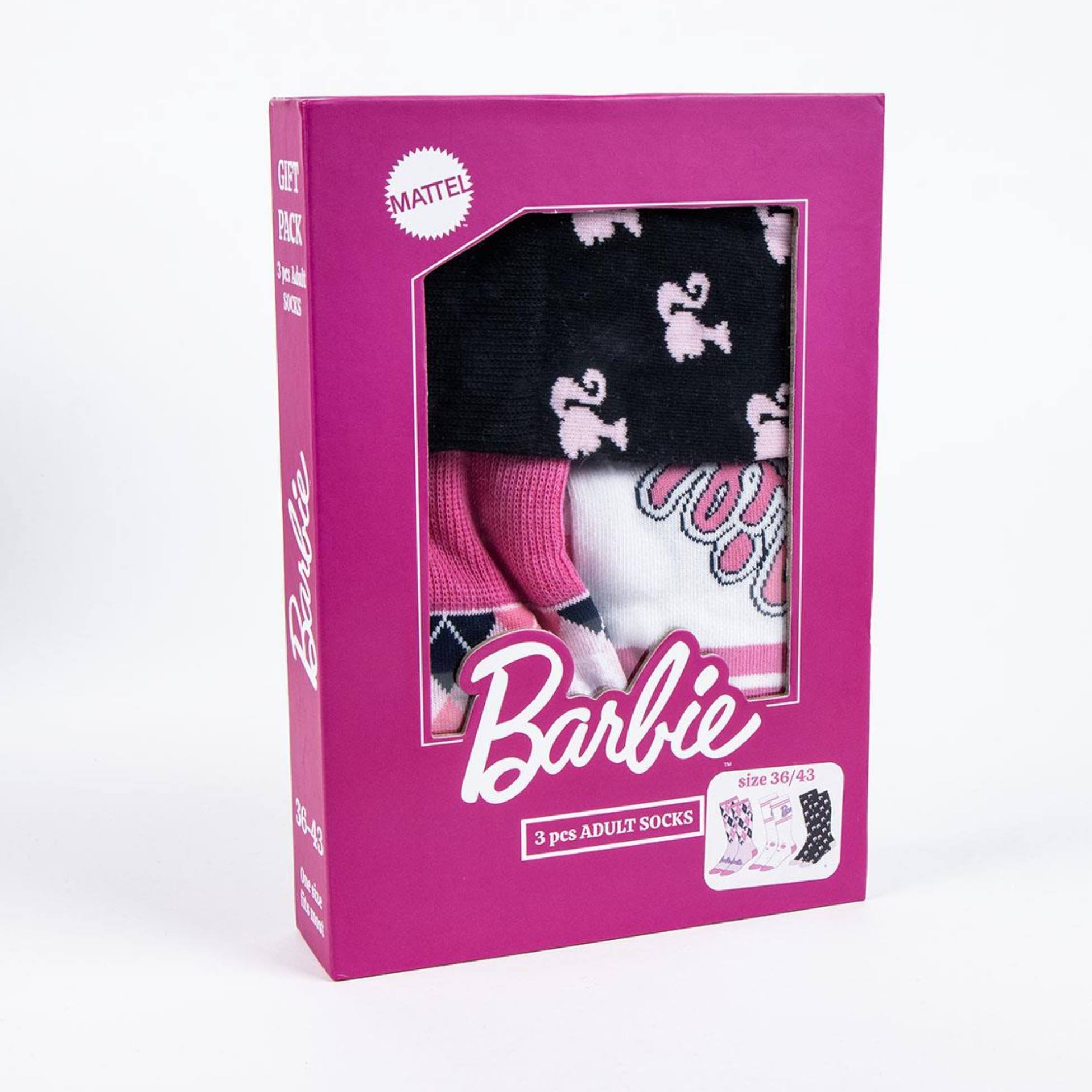 Pack de 3 calcetines barbie