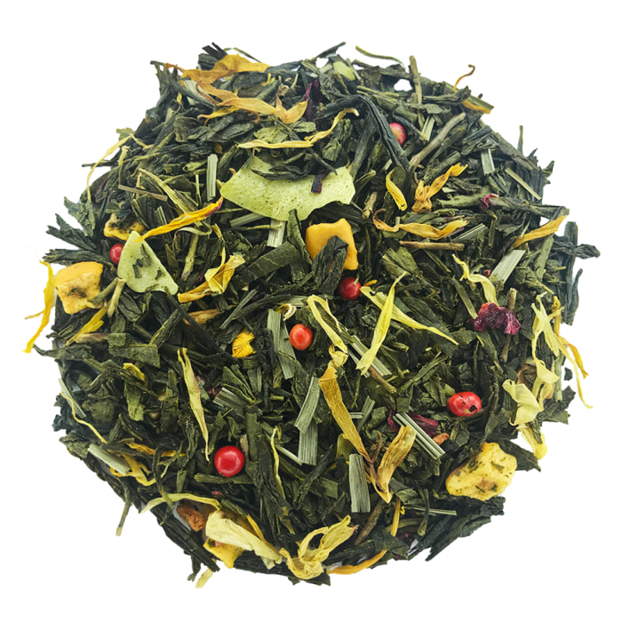 Citronnément Vôtre - Thé vert Bio citron et fruits gourmands - Vrac 1kg