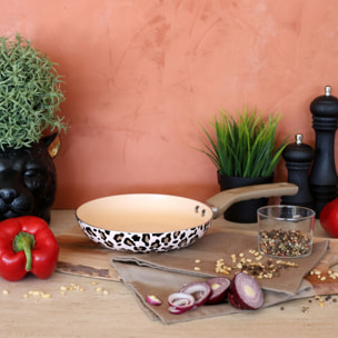 Poêle en aluminium 20cm motif léopard - tous feux LEOPARD