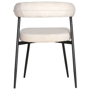Lot de 2 chaises en tissu beige THEA