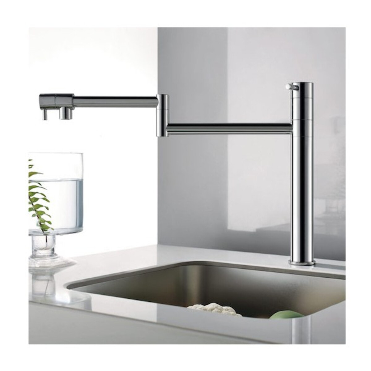 PAINI Mitigeur cuisine Cox Rodeo articulé Bec haut chrome douchette extractible