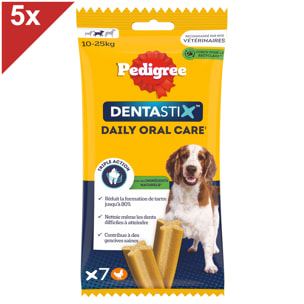 PEDIGREE Dentastix Friandises à mâcher moyen chien 35 sticks dentaires (5x7)