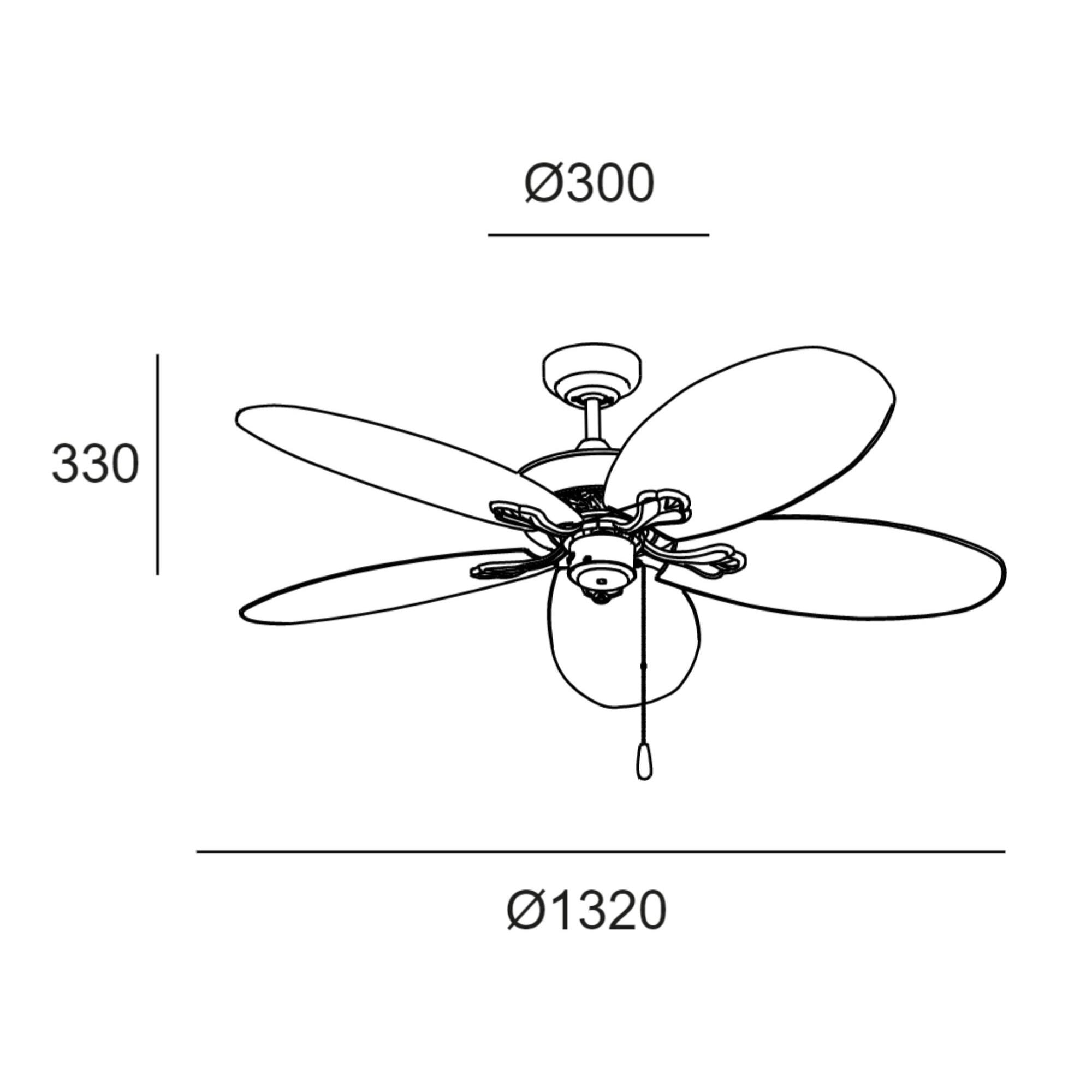 FORLIGHT Ventilador IP23 Phuket Marrón cobrizo Marrón