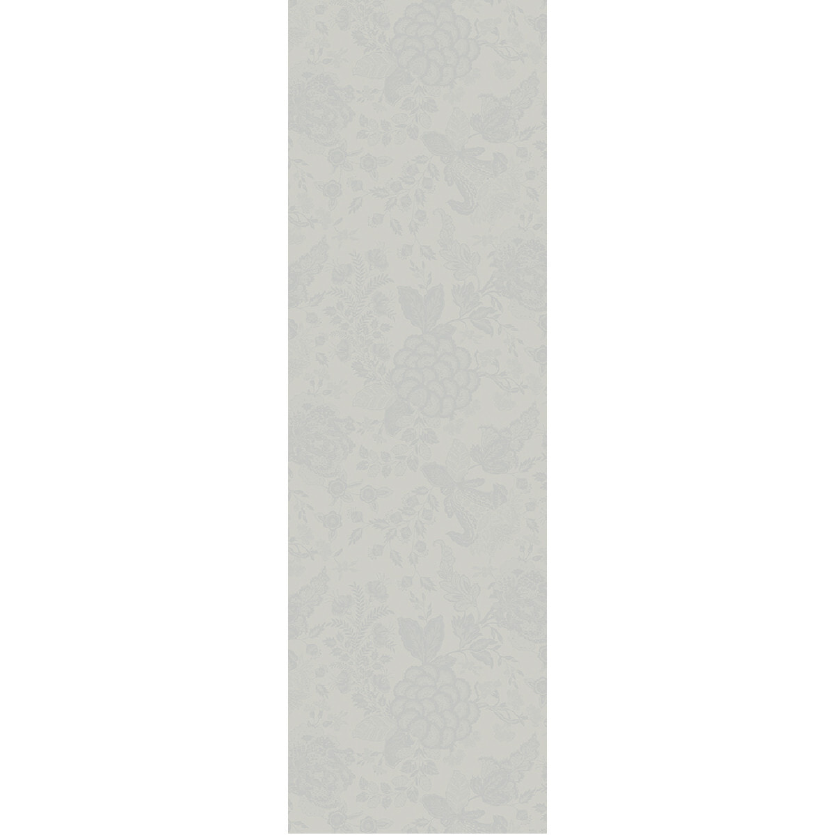 Chemin de table lin & coton anti tache motif jacquard Mille giverny opale
