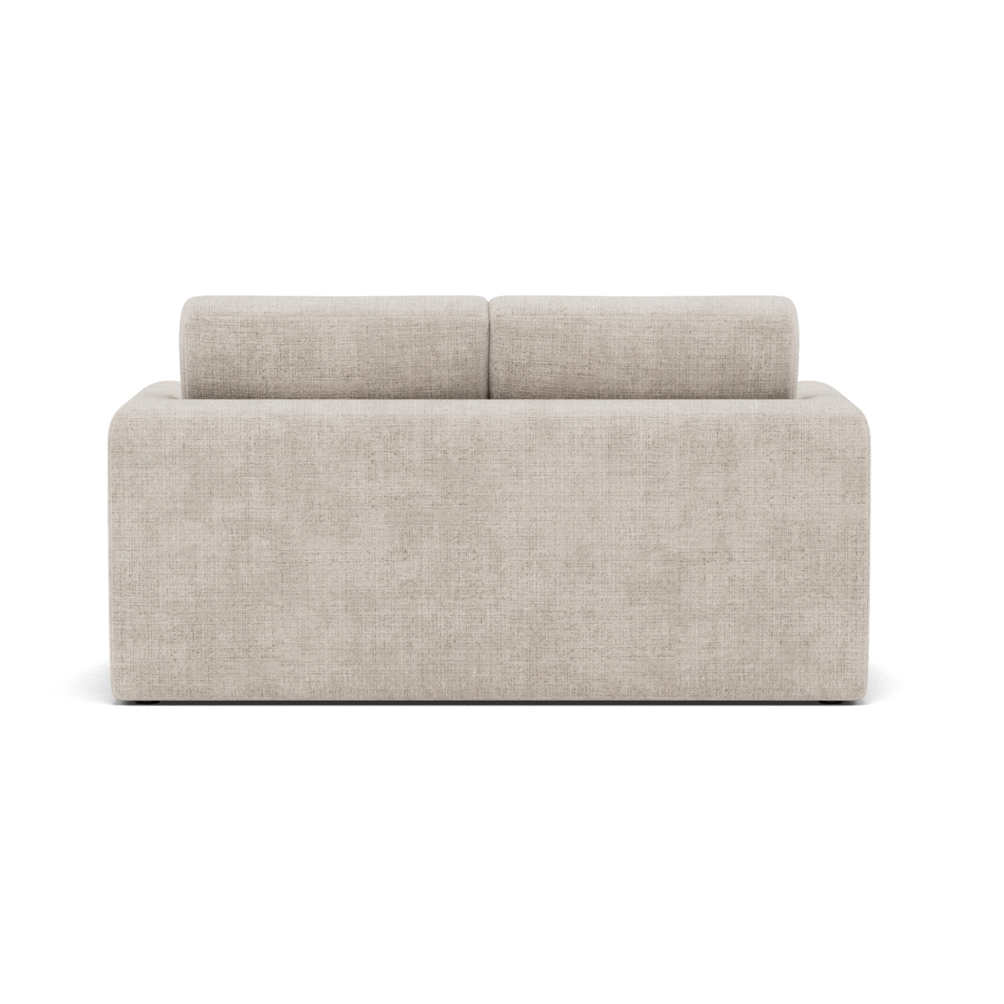 Marilia - Canapé 2 places convertible déplimousse en velours texturé - Beige
