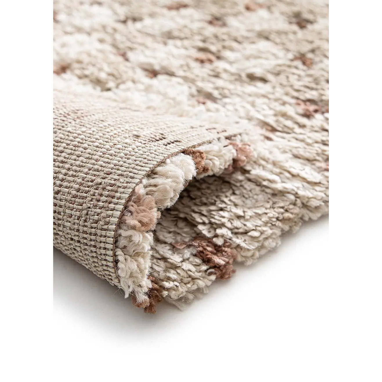 EMBER Alfombra infantil shaggy escandinava Beige y Crema, varias medidas disponibles.