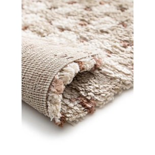 EMBER Alfombra infantil shaggy escandinava Beige y Crema, varias medidas disponibles.