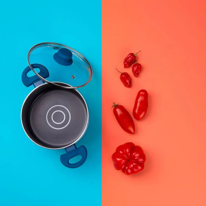 Faitout avec dosage d'huile et couvercle 20 cm Tasty Casserole