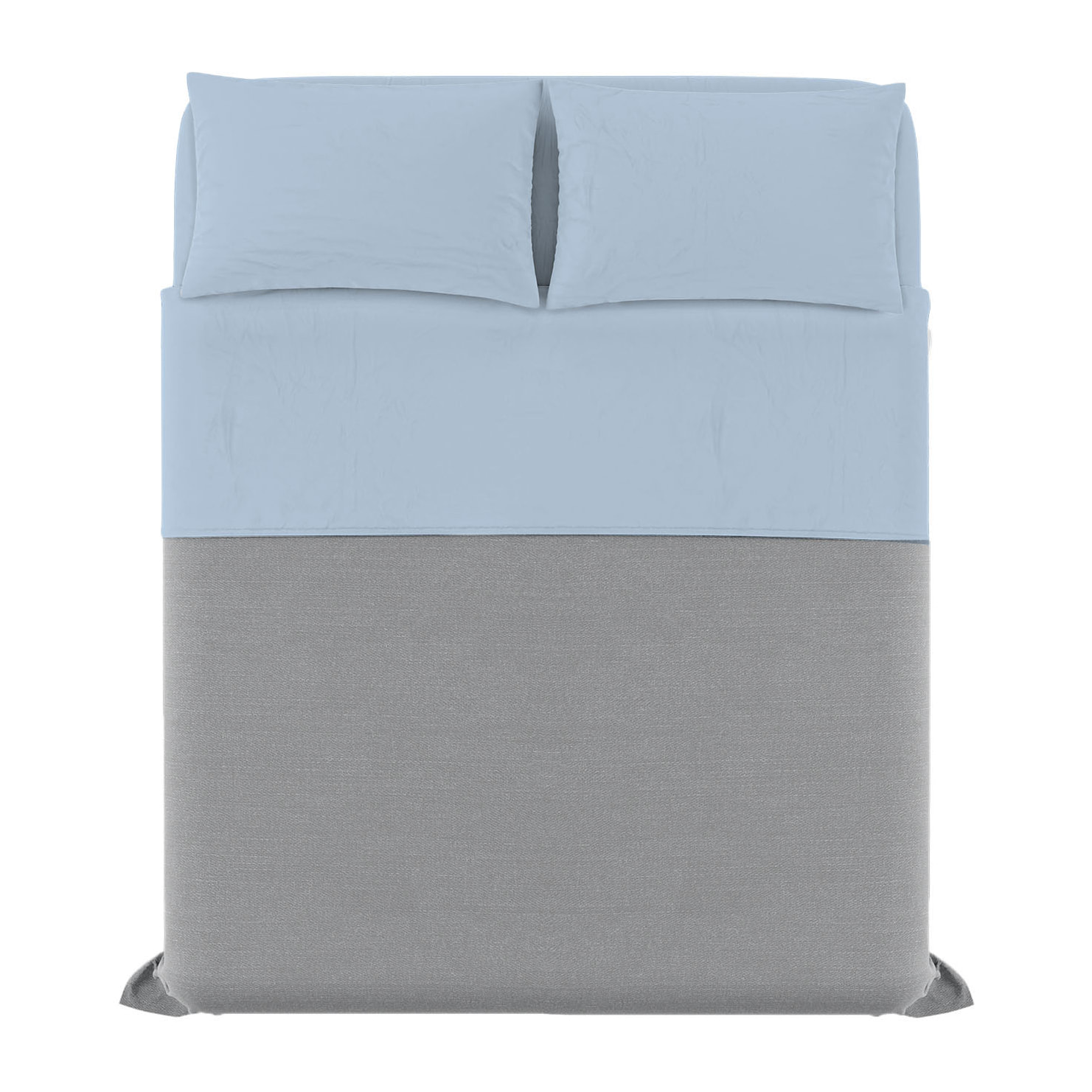 COMPLETO LETTO MAX COLOR MADE IN ITALY COTONE- AZZURRO MATRIMONIALE