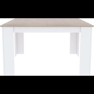 Tavolo da Pranzo Allungabile Estensibile Fino a 190 cm Tavolino Per 6 Persone Salotto Soggiorno Salone Design Moderno 190 x 78 x 90 cm Bianco Rovere