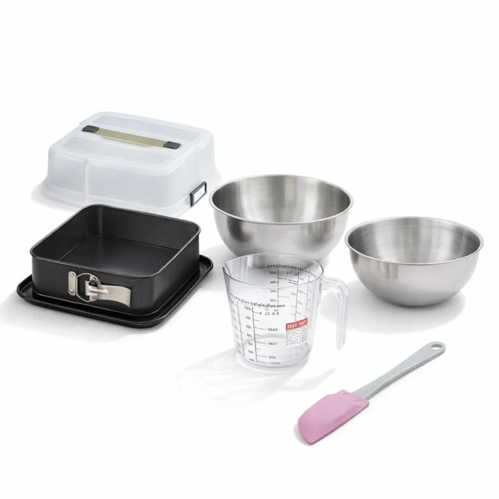 Set de 5 ustensiles de pâtisserie moule à gâteaux bols spatule et verre doseur Zenker Bake Click and Go