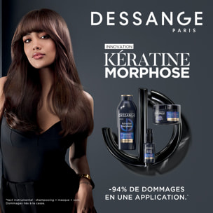 Dessange Shampooing Kératine Morphose Sans Sulfates Réparateur Cheveux Abîmés 280ml Lot de 2