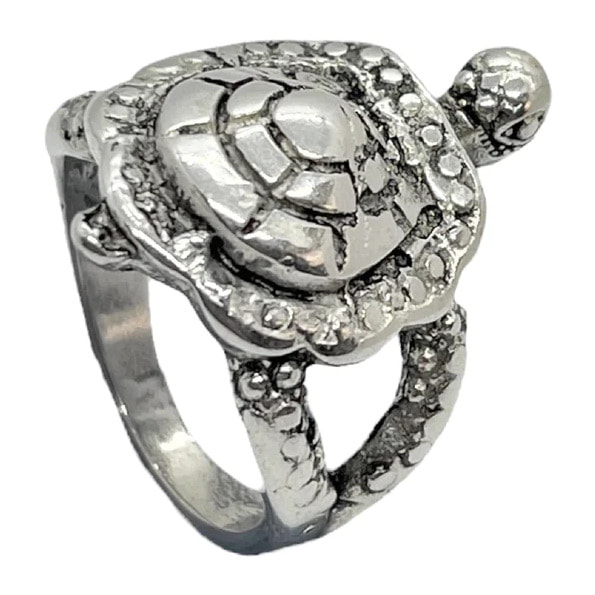 Anillo tortuga plata chapado 7micras