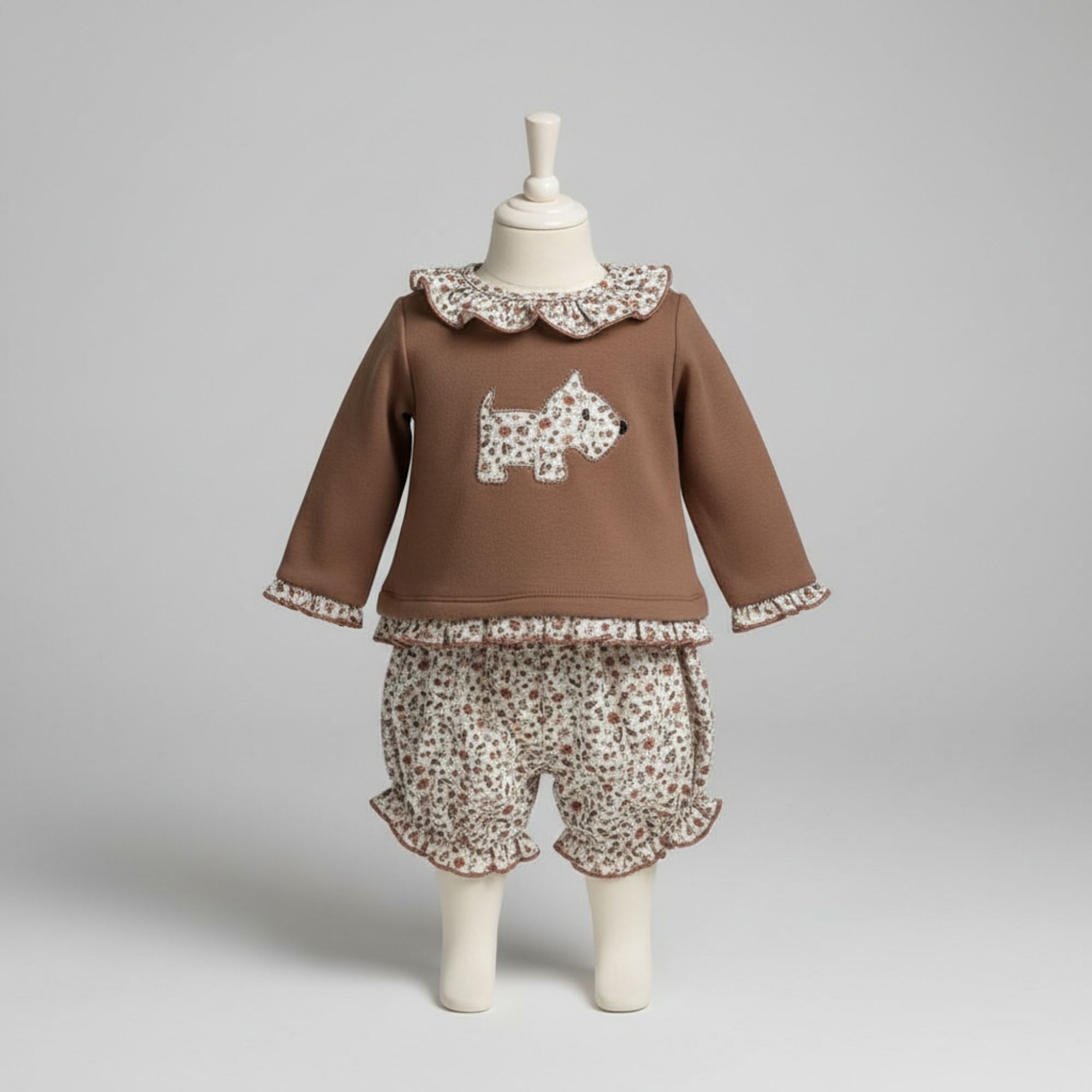 Conjunto Ranita Niña Felpa Floresta