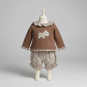 Conjunto Ranita Niña Felpa Floresta