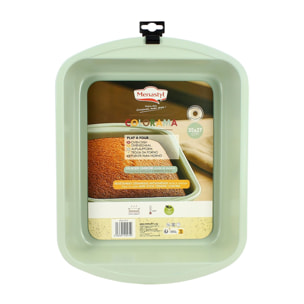 Plat à four rectangulaire en acier carbone celadon 35x27cm COLORAMA
