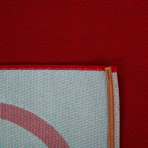 POSITANO - Tapis intérieur/extérieur à motif wavy bordeaux
