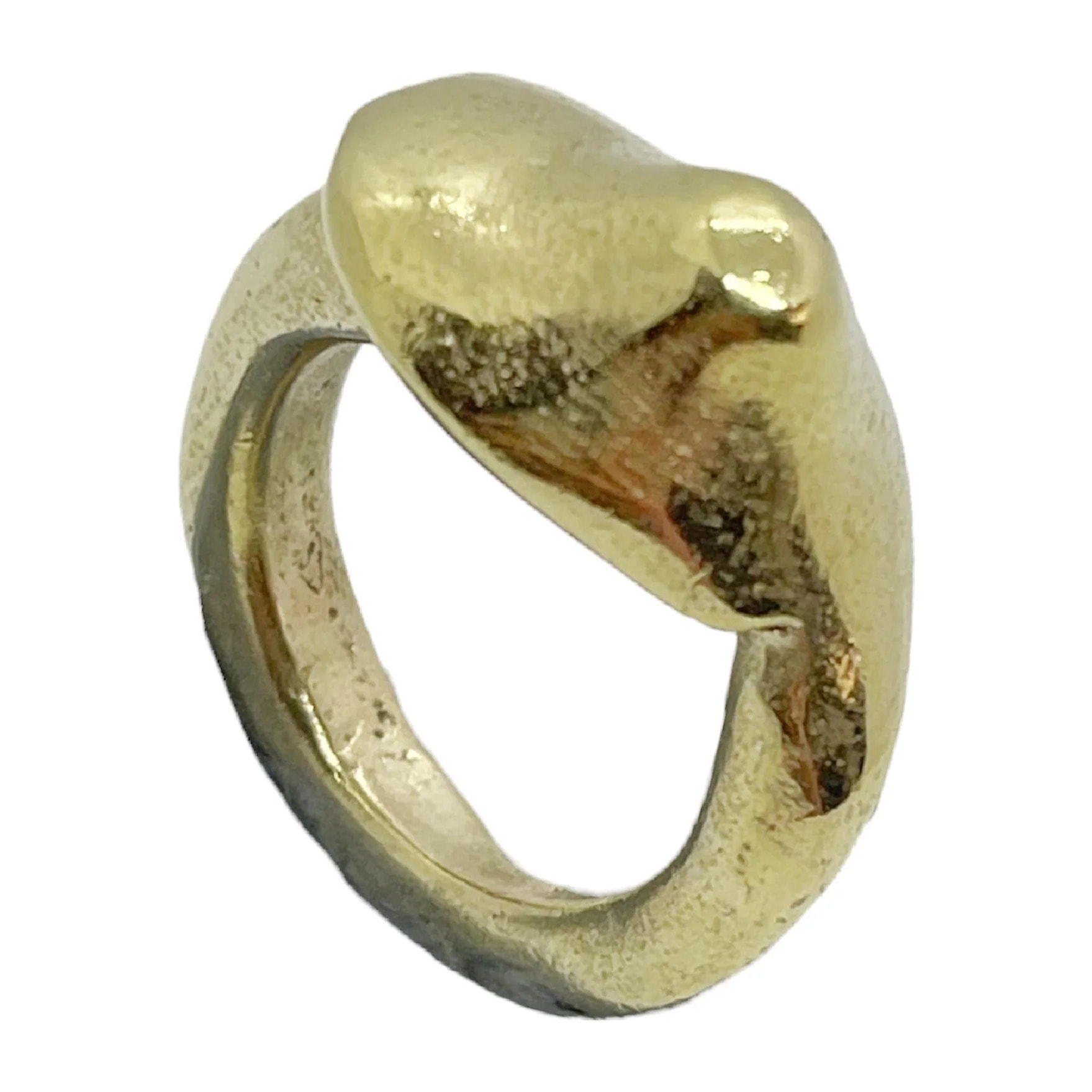 Anillo Lollipop chapado dorado