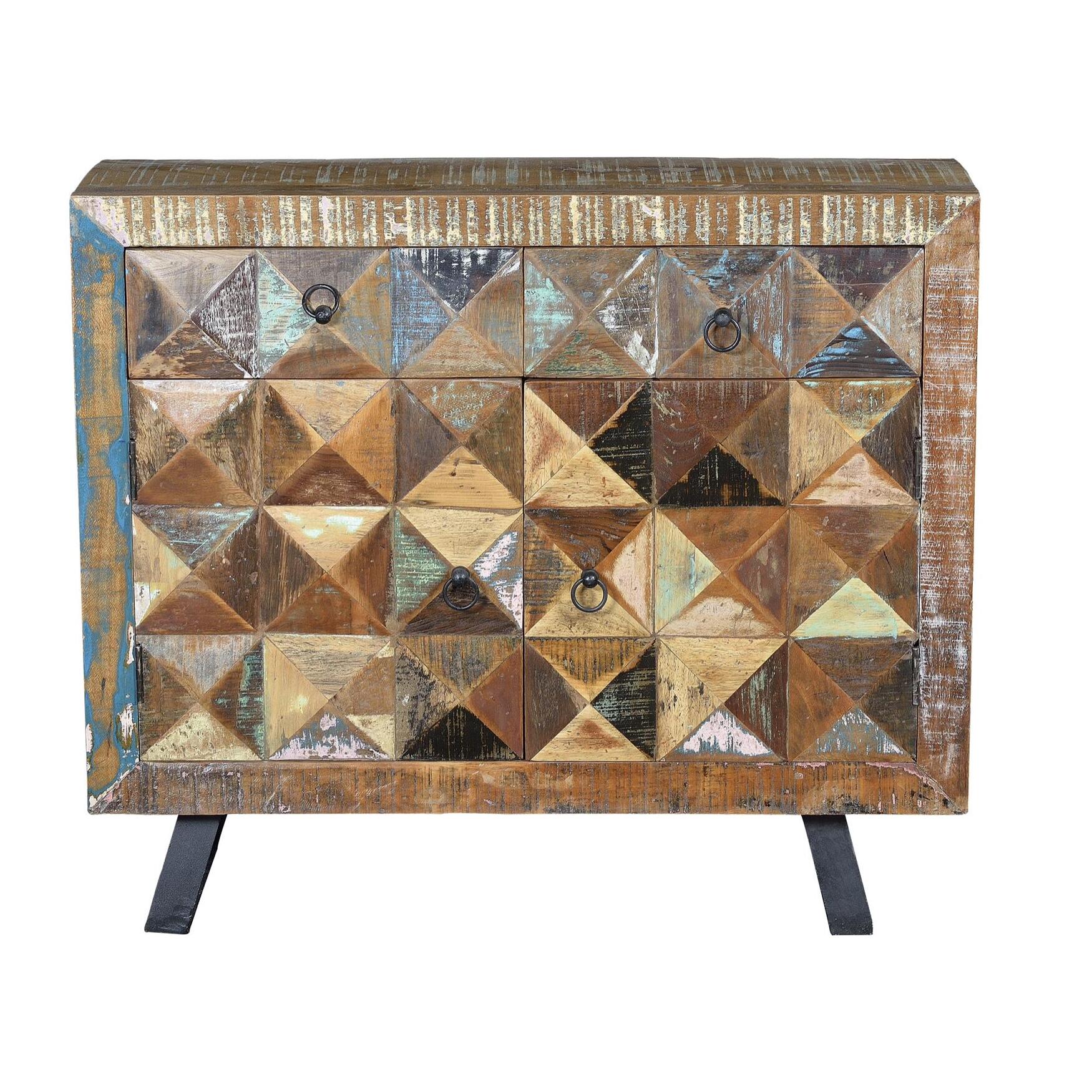 Consola - madera reciclada - 100x32x87cm