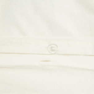 Parure de Lit Tufy 140x200 cm Blanc Imprimé Palmier et Noix de Coco