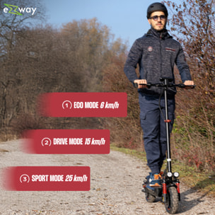 EBOOST GO – Trottinette électrique pliable 25 km/h avec autonomie 50 km et roues offroad 10"