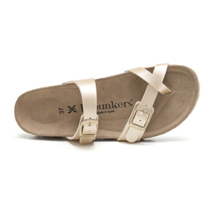 SANDALIA BABUNKERS DORADO