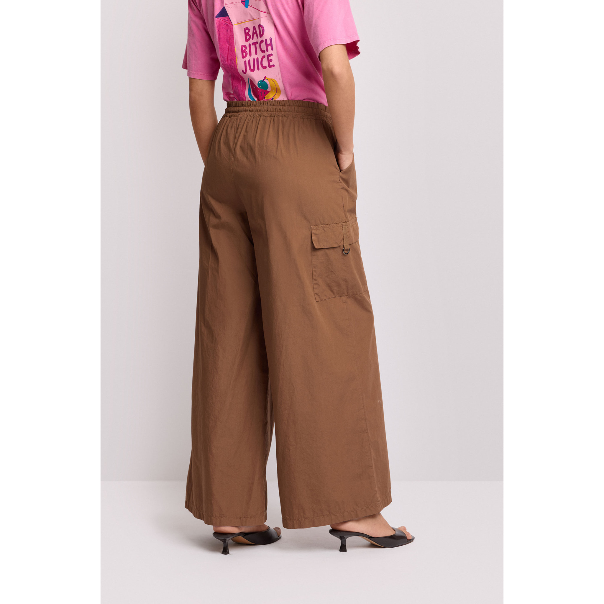 Kocca - Pantaloni wide leg con tasche Donna, Tinta unita