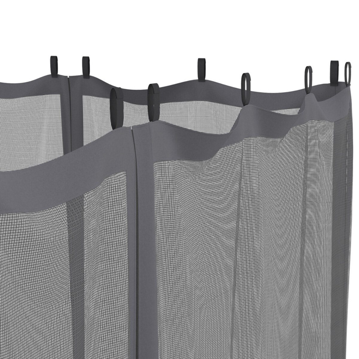 Moustiquaires pour pergola Marina 3x4m avec crochets de fixation - lot de 4