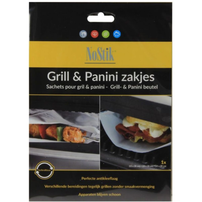 SET NOSTIK 3 SACS DE CUISSON PANINI