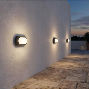 LEDS C4 Aplique Ip66 Basic Led 6.7W Sw 2700-3200-4000K On-Off Gris Urbano 721Lm