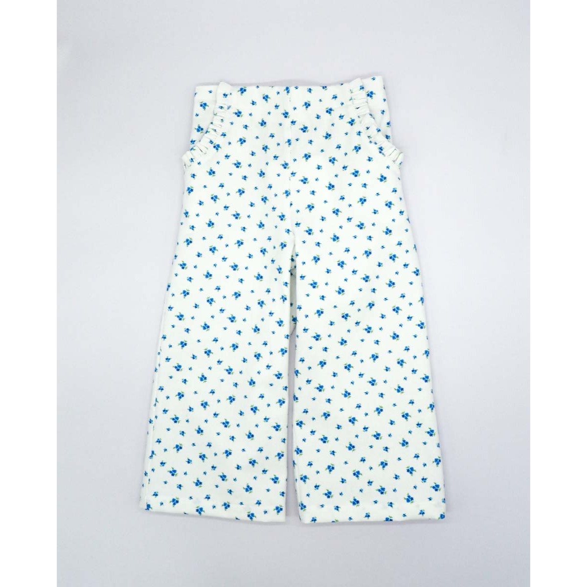 PANTALÓN FLOR AZUL Y BLANCO