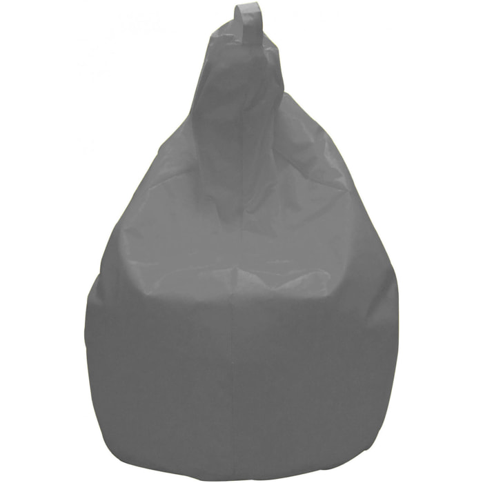 Pouf Angillina, Poltrona multiuso, Poltroncina sacco, Pouf poggiapiedi, Made in Italy, 80x80 h120 cm, Grigio