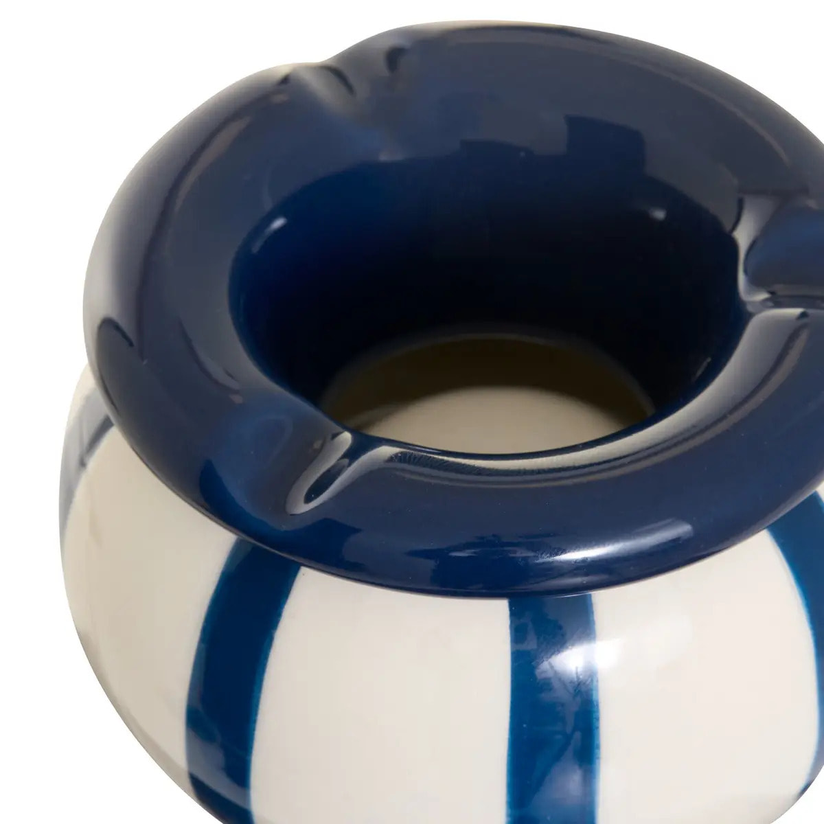 Cendrier rayé Della pasta 9x9x6cm